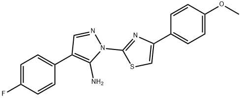 4-(4-FLUOROPHENYL)-1-[4-(4-METHOXYPHENYL)-1,3-THIAZOL-2-YL]-1H-PYRAZOL-5-AMINE Struktur