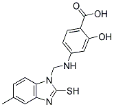 4-N-[(2-MERCAPTO-5-METHYLBENZIMIDAZOLYL)METHYL]AMINO SALYLIC ACID Struktur