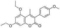 5,7-DIETHOXY-3-(4'-METHOXYPHENYL)-4-METHYL COUMARIN Struktur