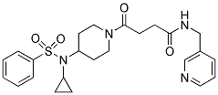 4-[4-(CYCLOPROPYL(PHENYLSULPHONYL)AMINO)PIPERIDIN-1-YL]-4-OXO-N-(PYRIDIN-3-YLMETHYL)BUTANAMIDE Struktur