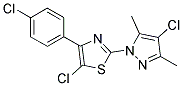 5-CHLORO-2-(4-CHLORO-3,5-DIMETHYL-1H-PYRAZOL-1-YL)-4-(4-CHLOROPHENYL)-1,3-THIAZOLE Struktur