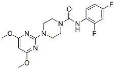 N-(2,4-DIFLUOROPHENYL)-4-(4,6-DIMETHOXYPYRIMIDIN-2-YL)PIPERAZINE-1-CARBOXAMIDE Struktur