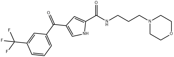 N-(3-MORPHOLINOPROPYL)-4-[3-(TRIFLUOROMETHYL)BENZOYL]-1H-PYRROLE-2-CARBOXAMIDE Struktur