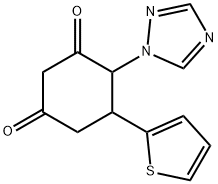 5-(2-THIENYL)-4-(1H-1,2,4-TRIAZOL-1-YL)-1,3-CYCLOHEXANEDIONE Struktur