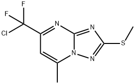 5-[CHLORO(DIFLUORO)METHYL]-7-METHYL-2-(METHYLSULFANYL)[1,2,4]TRIAZOLO[1,5-A]PYRIMIDINE Struktur