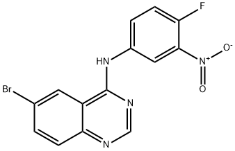 6-BROMO-N-(4-FLUORO-3-NITROPHENYL)-4-QUINAZOLINAMINE Struktur