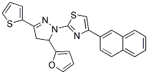 2-[5-(2-FURYL)-3-THIEN-2-YL-4,5-DIHYDRO-1H-PYRAZOL-1-YL]-4-(2-NAPHTHYL)-1,3-THIAZOLE Struktur