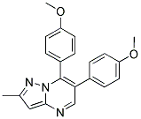 4-[6-(4-METHOXYPHENYL)-2-METHYLPYRAZOLO[1,5-A]PYRIMIDIN-7-YL]PHENYL METHYL ETHER Struktur