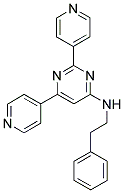 N-(2-PHENYLETHYL)-2,6-DIPYRIDIN-4-YLPYRIMIDIN-4-AMINE Struktur