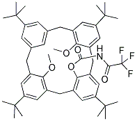 25,27-DIMETHOXY-26-(N-TRIFLUOROACETYL)CARBAMOYLOXY-P-TERT-BUTYLCALIX[4]ARENE Struktur