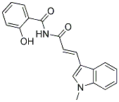 2-HYDROXY-N-[(2E)-3-(1-METHYL-1H-INDOL-3-YL)PROP-2-ENOYL]BENZAMIDE Struktur