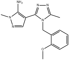 4-[4-(2-METHOXYBENZYL)-5-METHYL-4H-1,2,4-TRIAZOL-3-YL]-1-METHYL-1H-PYRAZOL-5-AMINE Struktur