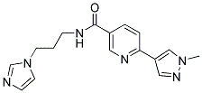 N-[3-(1H-IMIDAZOL-1-YL)PROPYL]-6-(1-METHYL-1H-PYRAZOL-4-YL)NICOTINAMIDE Struktur