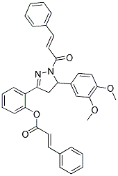 2-(1-CINNAMOYL-5-(3,4-DIMETHOXYPHENYL)-4,5-DIHYDRO-1H-PYRAZOL-3-YL)PHENYL CINNAMATE Struktur