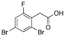 2,4-DIBROMO-6-FLUOROPHENYLACETIC ACID Struktur