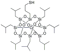 1-(3-MERCAPTO)PROPYL-3,5,7,9,11,13,15-ISOBUTYLPENTACYCLO-9.5.1.1(3,9).1(5,15).1(7,13)OCTASILOXANE Struktur