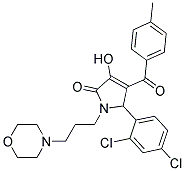 5-(2,4-DICHLOROPHENYL)-3-HYDROXY-4-(4-METHYLBENZOYL)-1-[3-(4-MORPHOLINYL)PROPYL]-1,5-DIHYDRO-2H-PYRROL-2-ONE Struktur