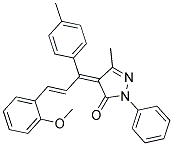 (E)-4-((E)-3-(2-METHOXYPHENYL)-1-P-TOLYLALLYLIDENE)-3-METHYL-1-PHENYL-1H-PYRAZOL-5(4H)-ONE Struktur