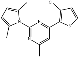 4-(3-CHLORO-2-THIENYL)-2-(2,5-DIMETHYL-1H-PYRROL-1-YL)-6-METHYLPYRIMIDINE Struktur