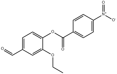 2-ETHOXY-4-FORMYLPHENYL 4-NITROBENZOATE Struktur