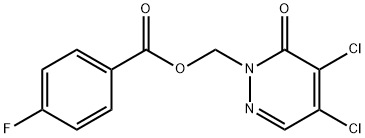 [4,5-DICHLORO-6-OXO-1(6H)-PYRIDAZINYL]METHYL 4-FLUOROBENZENECARBOXYLATE Struktur