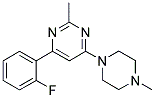 4-(2-FLUOROPHENYL)-2-METHYL-6-(4-METHYLPIPERAZIN-1-YL)PYRIMIDINE Struktur