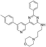 (3-MORPHOLIN-4-YL-PROPYL)-[2-PHENYL-6-(5-P-TOLYL-PYRIDIN-3-YL)-PYRIMIDIN-4-YL]-AMINE Struktur