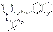 6-TERT-BUTYL-8-{[(1E)-(3,4-DIMETHOXYPHENYL)METHYLENE]AMINO}[1,2,4]TRIAZOLO[4,3-B][1,2,4]TRIAZIN-7(8H)-ONE Struktur