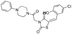 (E)-5-(5-CHLORO-2-HYDROXYBENZYLIDENE)-3-(2-OXO-2-(4-PHENYLPIPERAZIN-1-YL)ETHYL)THIAZOLIDINE-2,4-DIONE Struktur