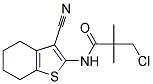 3-CHLORO-N-(3-CYANO-4,5,6,7-TETRAHYDRO-1-BENZOTHIOPHEN-2-YL)-2,2-DIMETHYLPROPANAMIDE Struktur