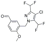 3-(4-CHLORO-3,5-BIS-DIFLUOROMETHYL-PYRAZOL-1-YLMETHYL)-4-METHOXY-BENZALDEHYDE Struktur