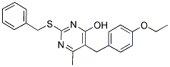 2-(BENZYLTHIO)-5-(4-ETHOXYBENZYL)-6-METHYLPYRIMIDIN-4-OL Struktur