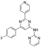 N-[6-(4-FLUOROPHENYL)-2-PYRIDIN-4-YLPYRIMIDIN-4-YL]PYRIMIDIN-2-AMINE Struktur