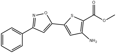 METHYL 3-AMINO-5-(3-PHENYL-5-ISOXAZYL)THIOPHENE-2-CARBOXYLATE Struktur