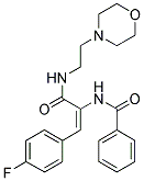 (E)-N-(1-(4-FLUOROPHENYL)-3-(2-MORPHOLINOETHYLAMINO)-3-OXOPROP-1-EN-2-YL)BENZAMIDE Struktur