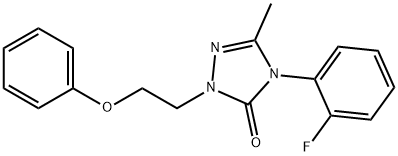 4-(2-FLUOROPHENYL)-5-METHYL-2-(2-PHENOXYETHYL)-2,4-DIHYDRO-3H-1,2,4-TRIAZOL-3-ONE Struktur