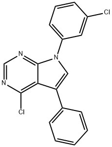 4-CHLORO-7-(3-CHLOROPHENYL)-5-PHENYL-7H-PYRROLO[2,3-D]PYRIMIDINE Struktur