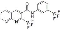 2-(TRIFLUOROMETHYL)-N-[3-(TRIFLUOROMETHYL)PHENYL]-1,8-NAPHTHYRIDINE-3-CARBOXAMIDE Struktur