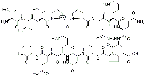 H-THR-THR-THR-PRO-PRO-GLN-LYS-GLN-GLU-PRO-ILE-ASP-LYS-GLU-LEU-OH Struktur