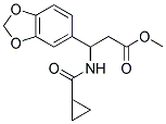 METHYL 3-(1,3-BENZODIOXOL-5-YL)-3-[(CYCLOPROPYLCARBONYL)AMINO]PROPANOATE Struktur