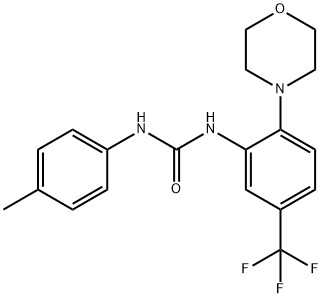 1-(4-METHYLPHENYL)-3-(2-MORPHOLIN-4-YL-5-(TRIFLUOROMETHYL)PHENYL)UREA Struktur