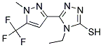 4-ETHYL-5-(1-METHYL-5-TRIFLUOROMETHYL-1H-PYRAZOL-3-YL)-4H-[1,2,4]TRIAZOLE-3-THIOL Struktur