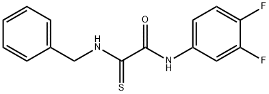 2-(BENZYLAMINO)-N-(3,4-DIFLUOROPHENYL)-2-THIOXOACETAMIDE Struktur