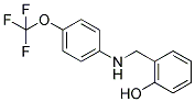 2-([4-(TRIFLUOROMETHOXY)ANILINO]METHYL)BENZENOL Struktur