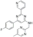 6-(4-FLUOROPHENYL)-N-[(5-METHYLPYRIMIDIN-2-YL)METHYL]-2-PYRIDIN-3-YLPYRIMIDIN-4-AMINE Struktur