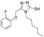 5-(2-FLUORO-PHENOXYMETHYL)-4-HEXYL-4H-[1,2,4]TRIAZOLE-3-THIOL Struktur