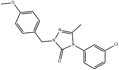 4-(3-CHLOROPHENYL)-2-(4-METHOXYBENZYL)-5-METHYL-2,4-DIHYDRO-3H-1,2,4-TRIAZOL-3-ONE Struktur