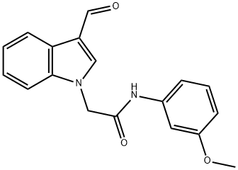 2-(3-FORMYL-1H-INDOL-1-YL)-N-(3-METHOXYPHENYL)ACETAMIDE Struktur