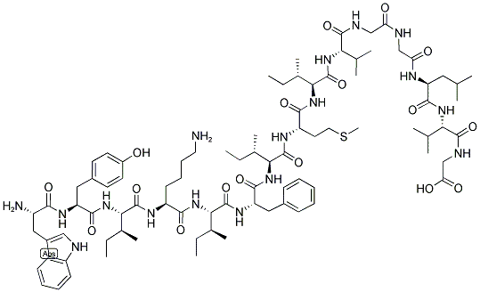 H-TRP-TYR-ILE-LYS-ILE-PHE-ILE-MET-ILE-VAL-GLY-GLY-LEU-VAL-GLY-OH Struktur
