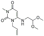 1-ALLYL-6-[(2,2-DIMETHOXYETHYL)AMINO]-3-METHYLPYRIMIDINE-2,4(1H,3H)-DIONE Struktur